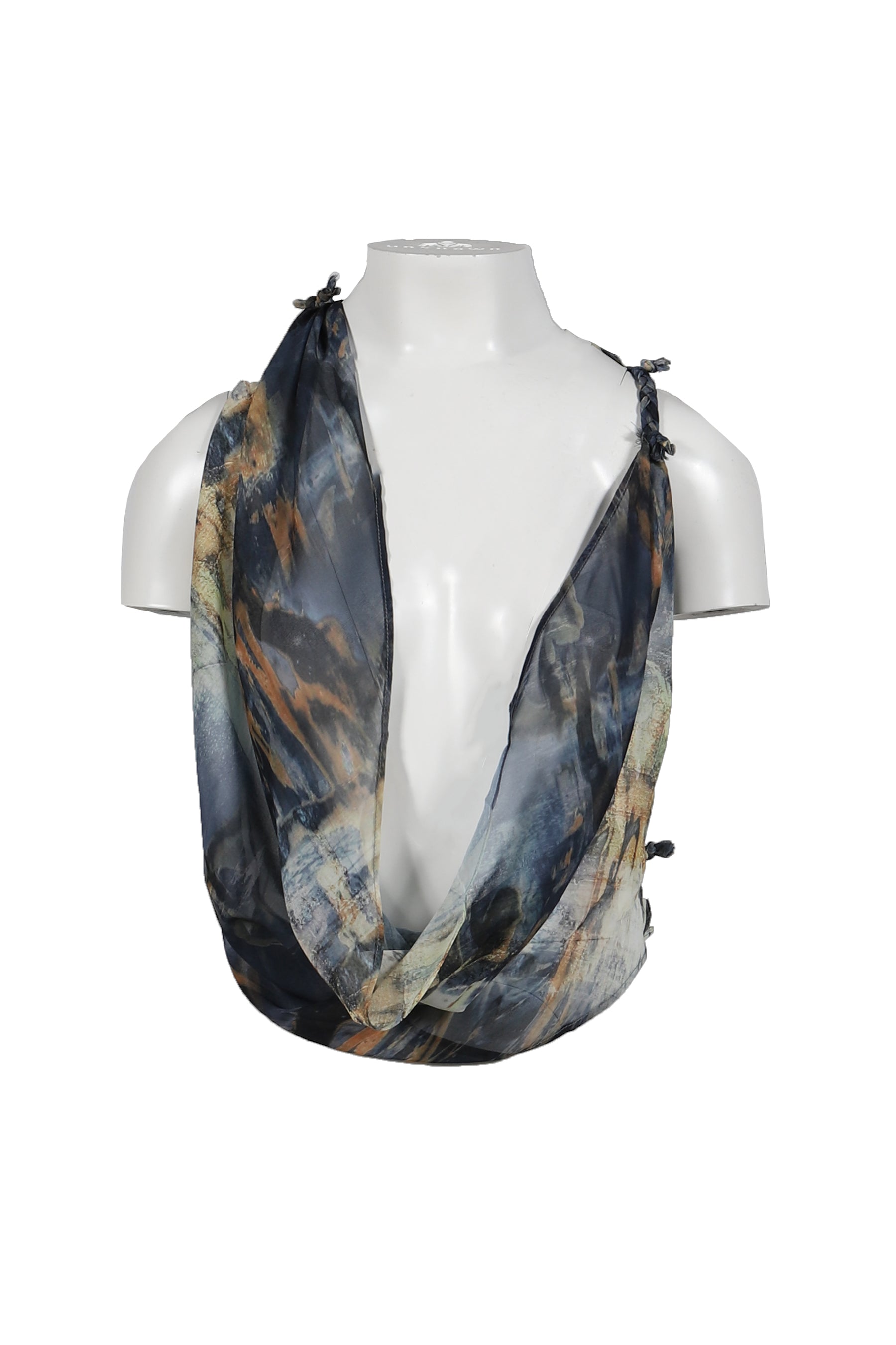 SUPER COWL TOP WITH TWISTED STRAPS / MULTI