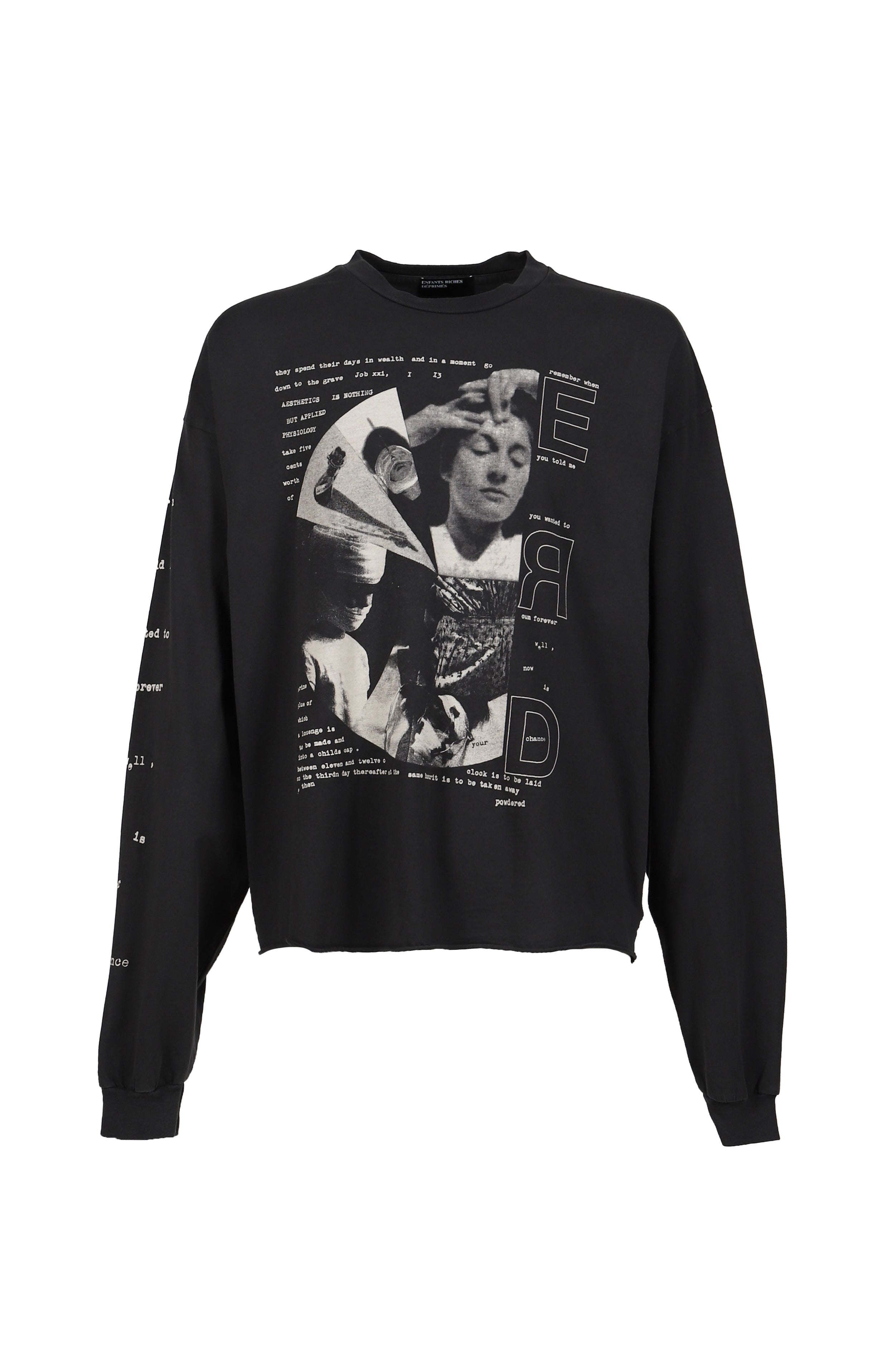 トップス enfants riches deprimes remember when ls Enfants Riches Déprimés: Black 'Remember When' LS T-shirt