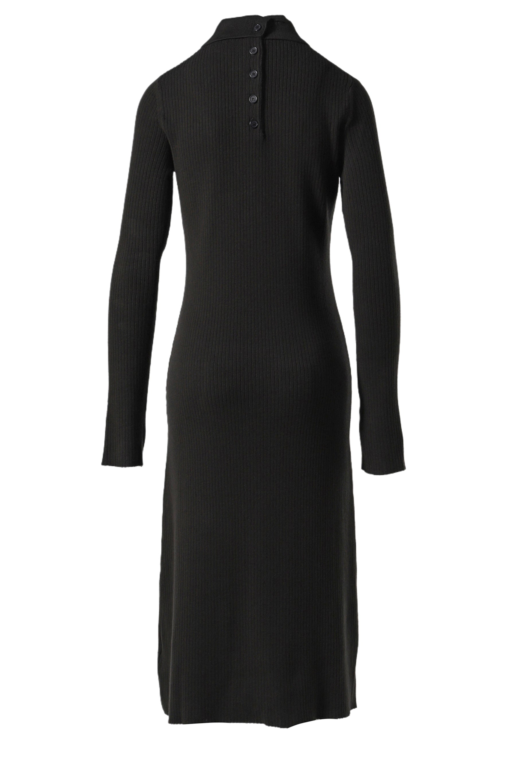 MULTI-BUTTONS LIGHT WOOL DRESS / BRW