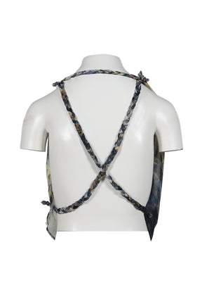 SUPER COWL TOP WITH TWISTED STRAPS / MULTI