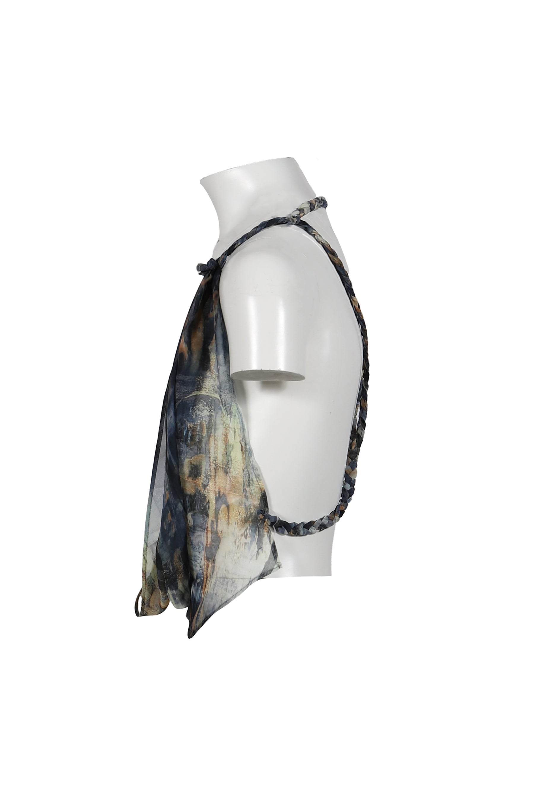 SUPER COWL TOP WITH TWISTED STRAPS / MULTI