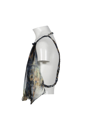 SUPER COWL TOP WITH TWISTED STRAPS / MULTI