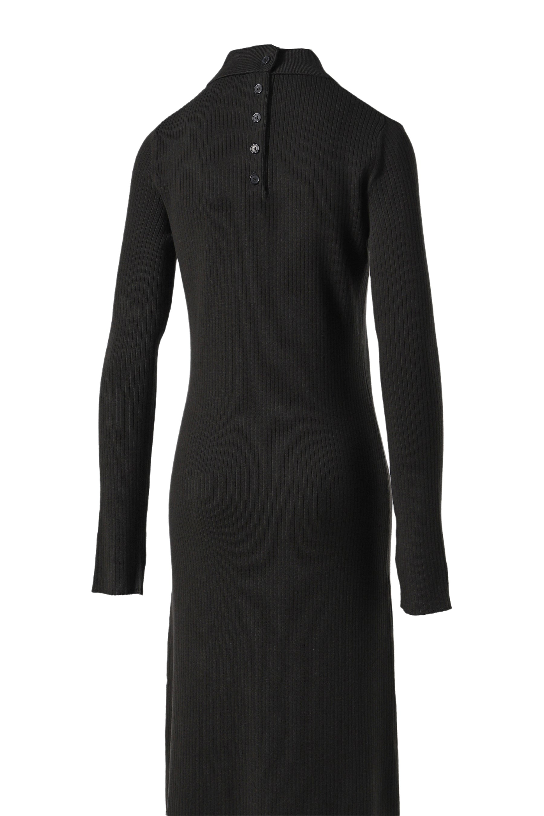 MULTI-BUTTONS LIGHT WOOL DRESS / BRW