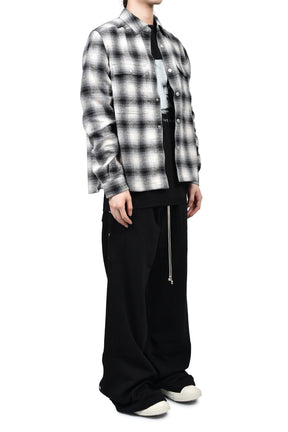 CROPPED OUTERSHIRT / GRY OMBRE PLAID