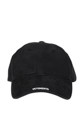 VETEMENTS NANO LOGO CAP / BLK