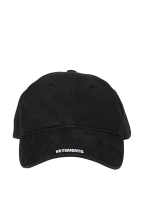 VETEMENTS NANO LOGO CAP / BLK