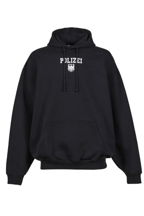 POLIZEI OVERSIZED HOODIE / WASHED BLK 