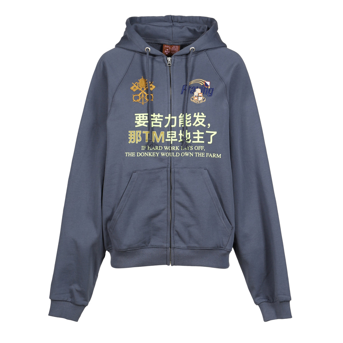 Praying Praying FW26 HARD WORK HOODIE / NAVY - NUBIAN