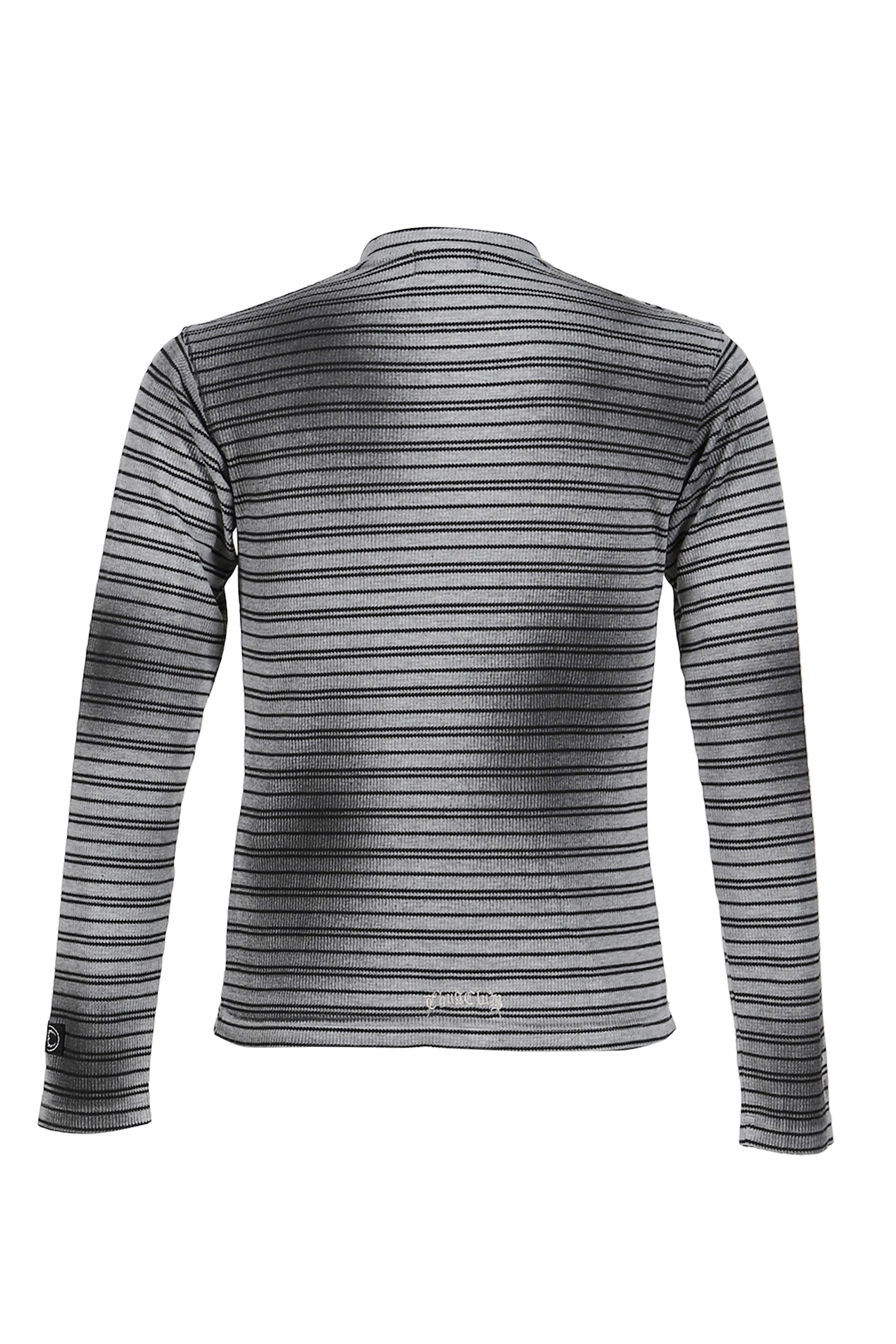 TC STRIPED LONG-SLEEVE / GRY