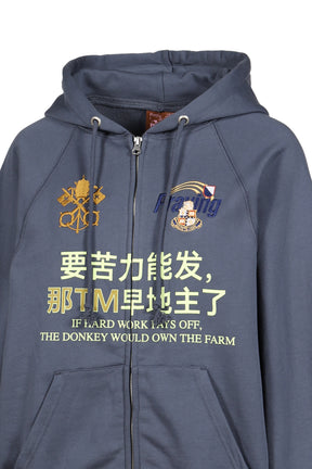 HARD WORK HOODIE / NAVY