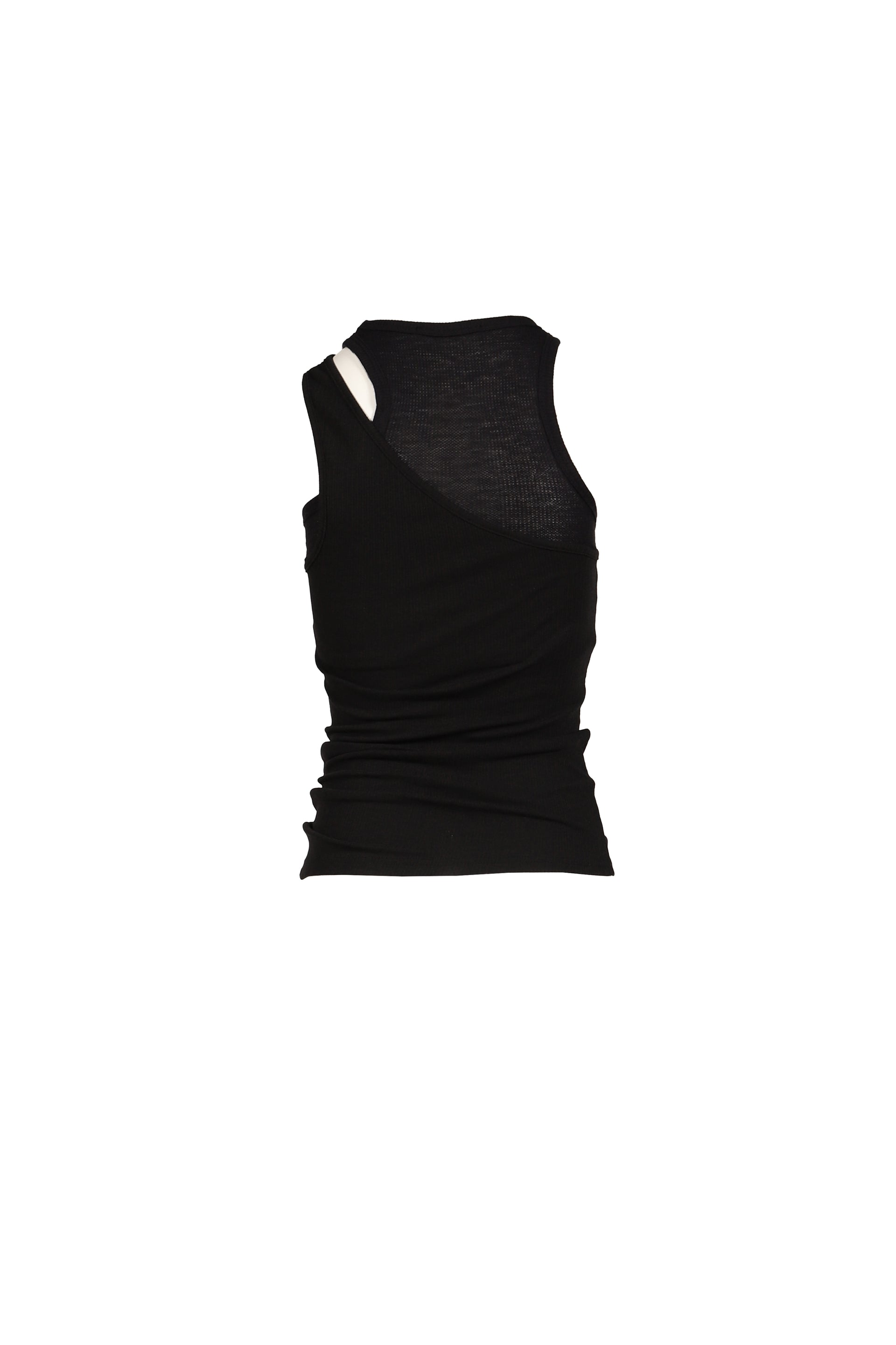 OFFSET WAFFLE TOP / BLK