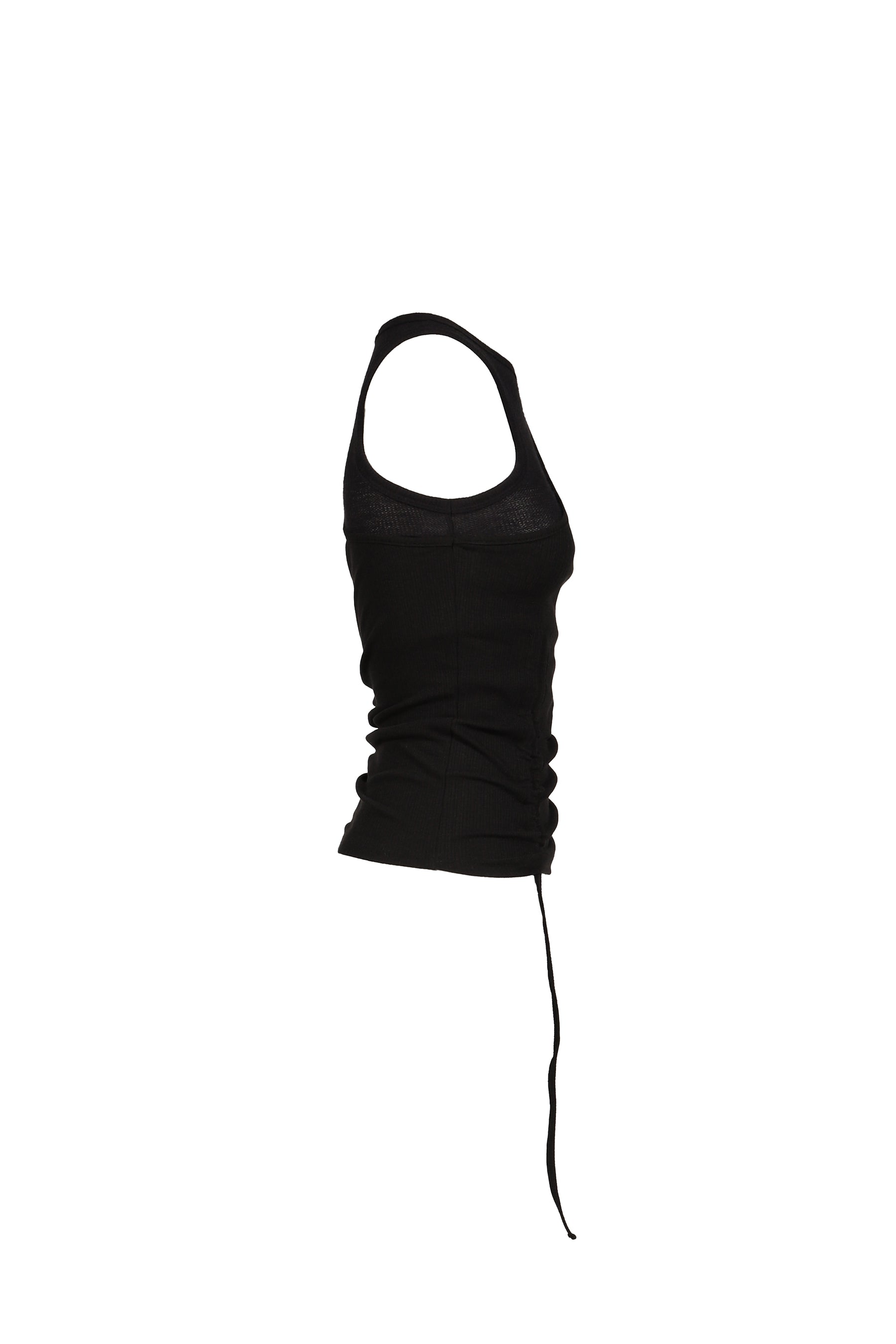 OFFSET WAFFLE TOP / BLK