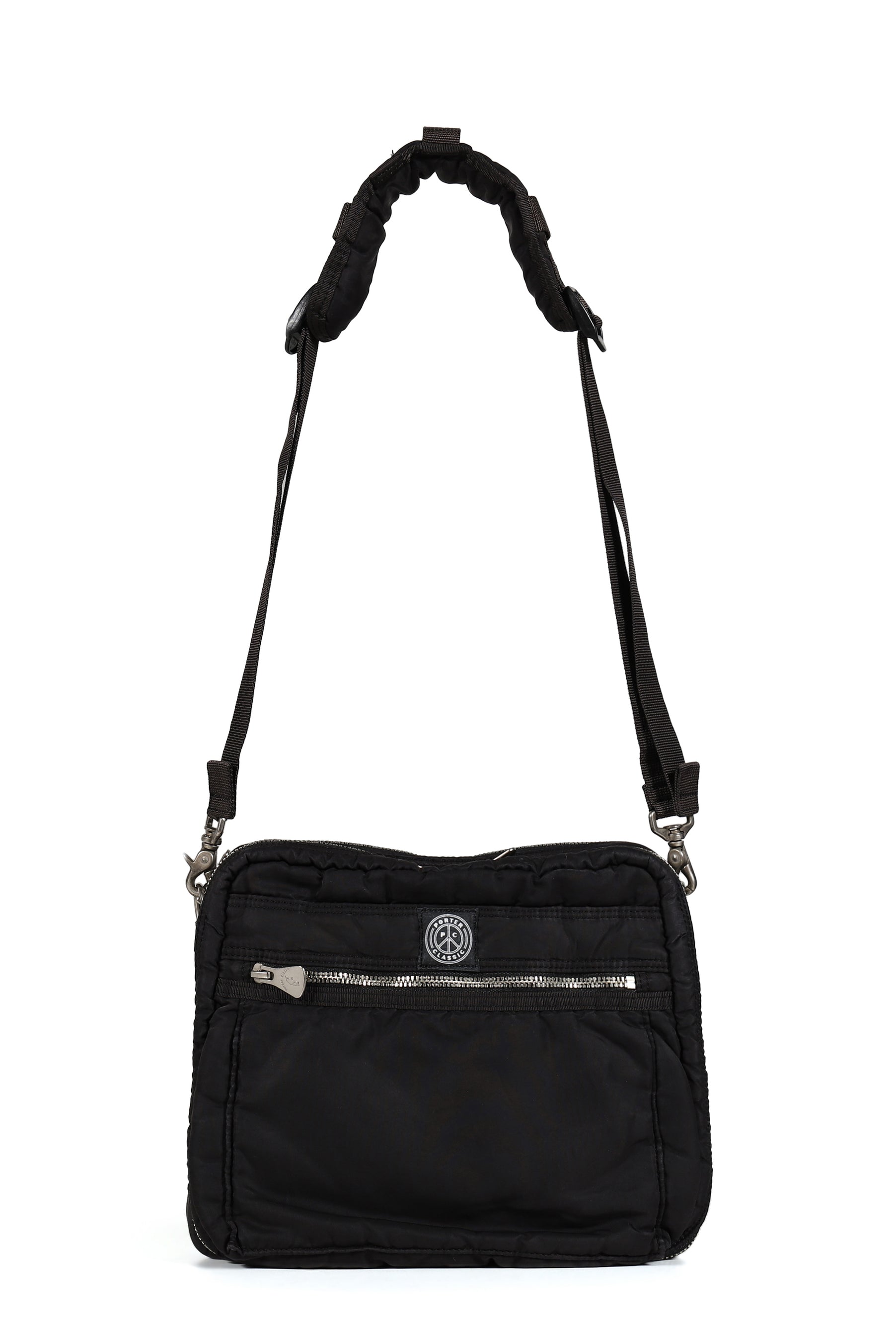 SUPER NYLON SIMPLE SHOULDER BAG / BLK