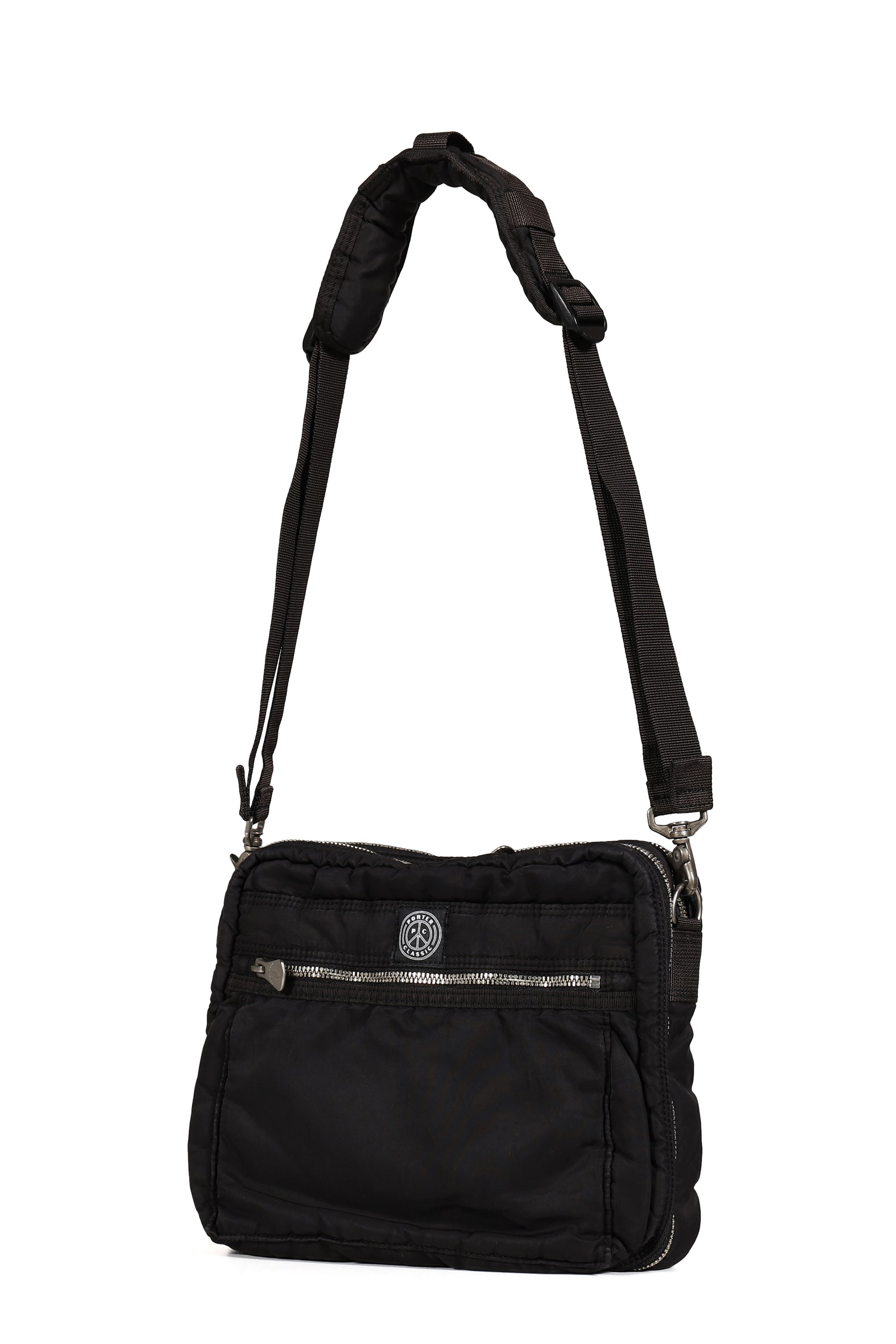 SUPER NYLON SIMPLE SHOULDER BAG / BLK