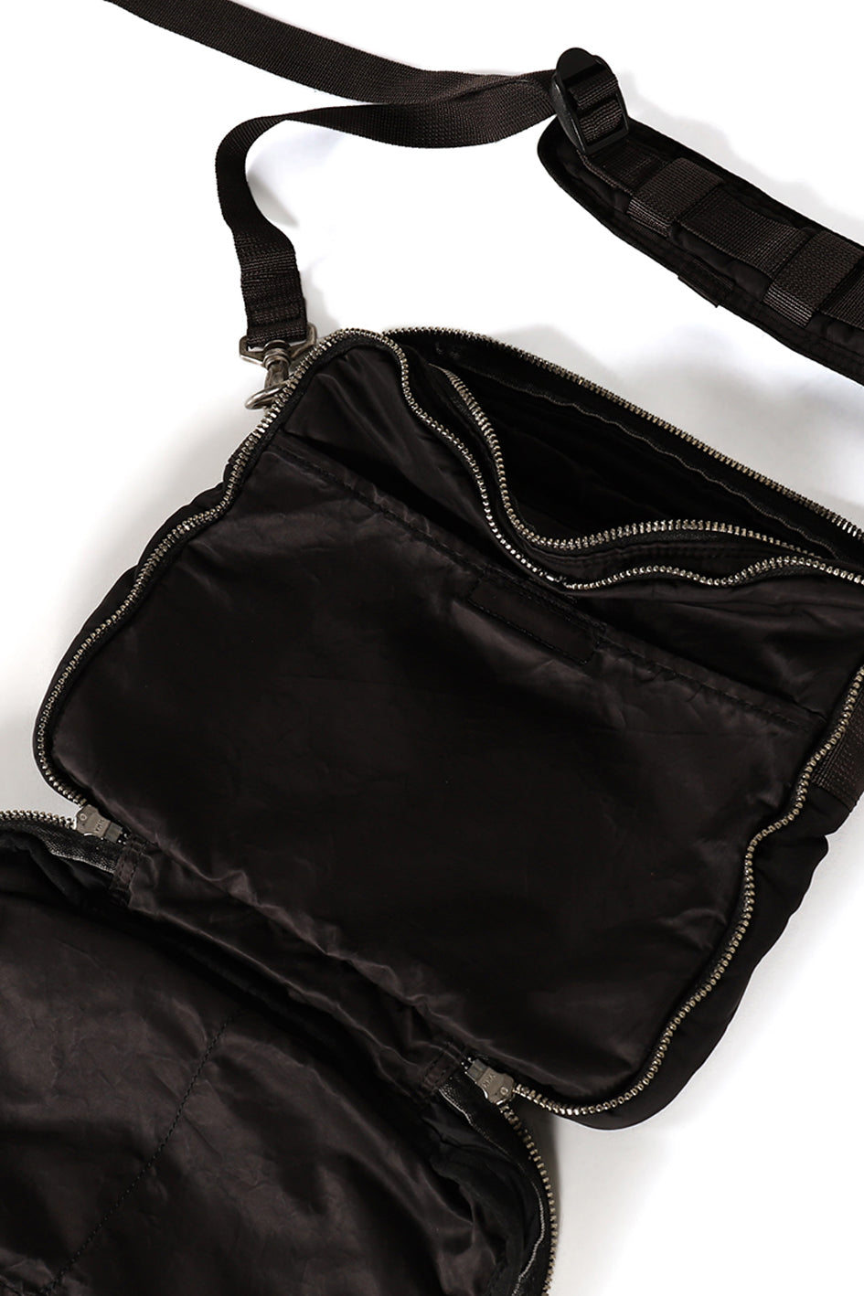 SUPER NYLON SIMPLE SHOULDER BAG / BLK