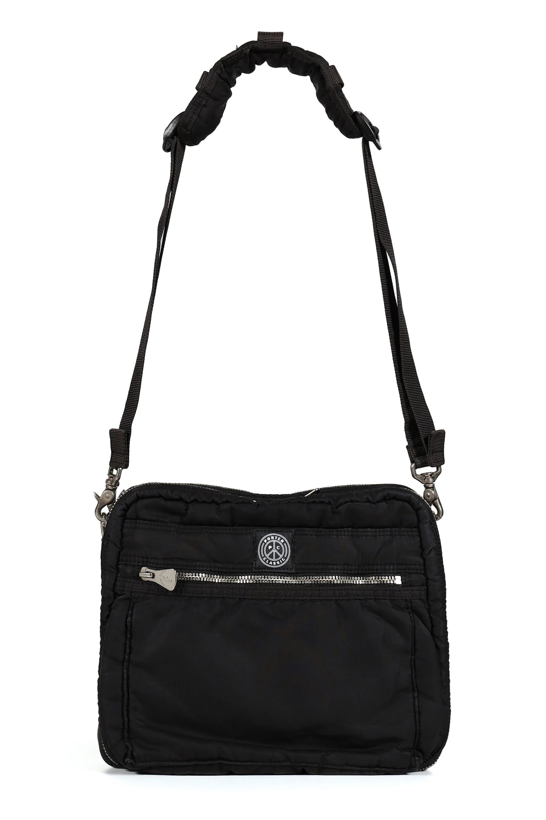 SUPER NYLON SIMPLE SHOULDER BAG / BLK 
