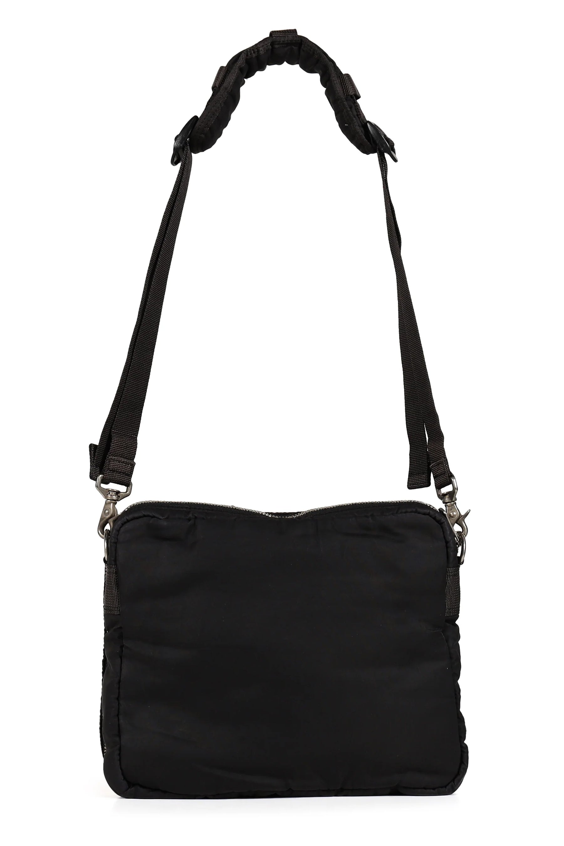 SUPER NYLON SIMPLE SHOULDER BAG / BLK 