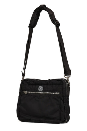 SUPER NYLON SIMPLE SHOULDER BAG / BLK 