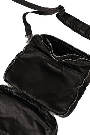 SUPER NYLON SIMPLE SHOULDER BAG / BLK 