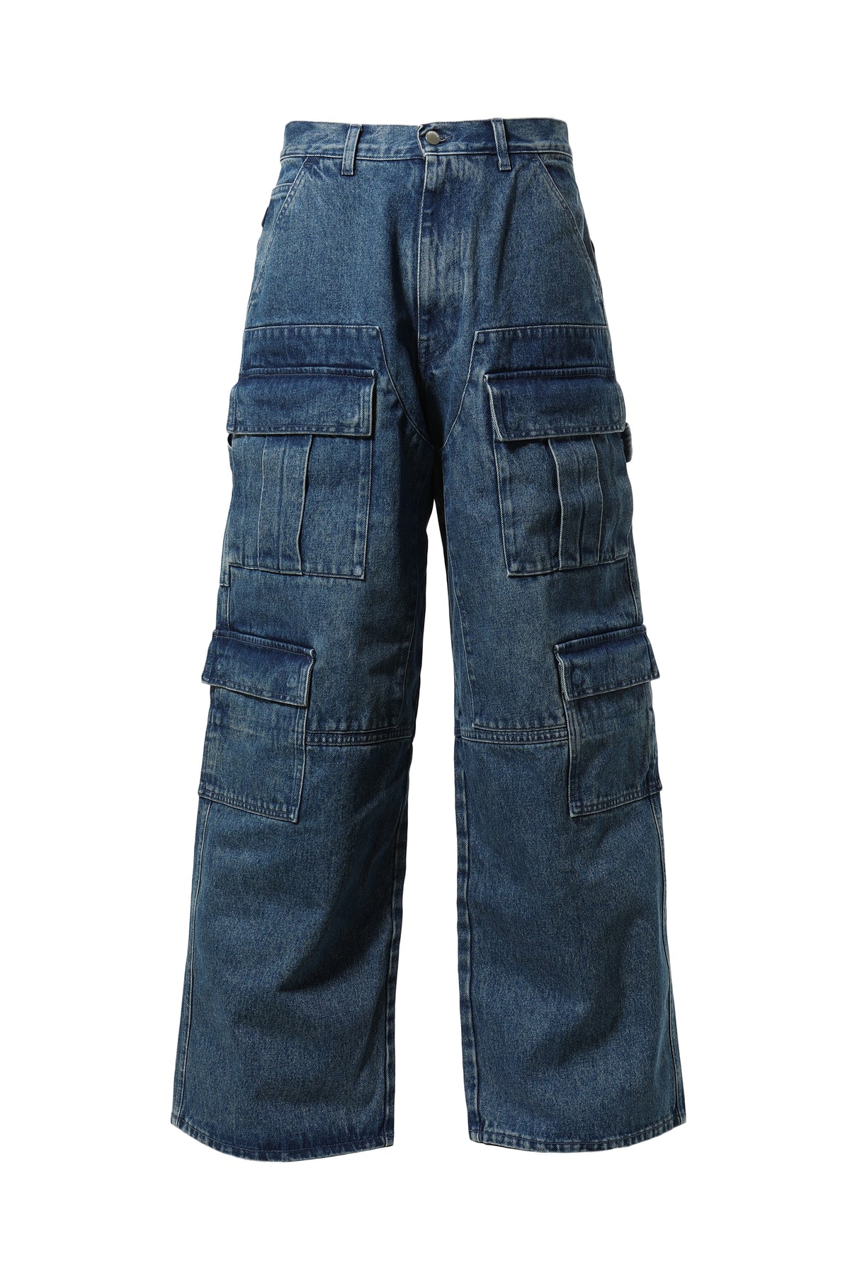 AFB FW22 BAGGY STUDS DENIM PANTS / BLU - NUBIAN