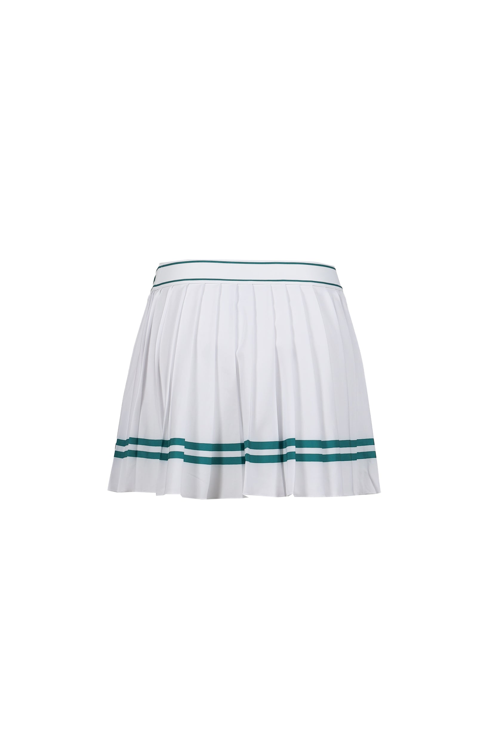 ITALIC LOGO PLEATED SKIRT / WHT ALPINE