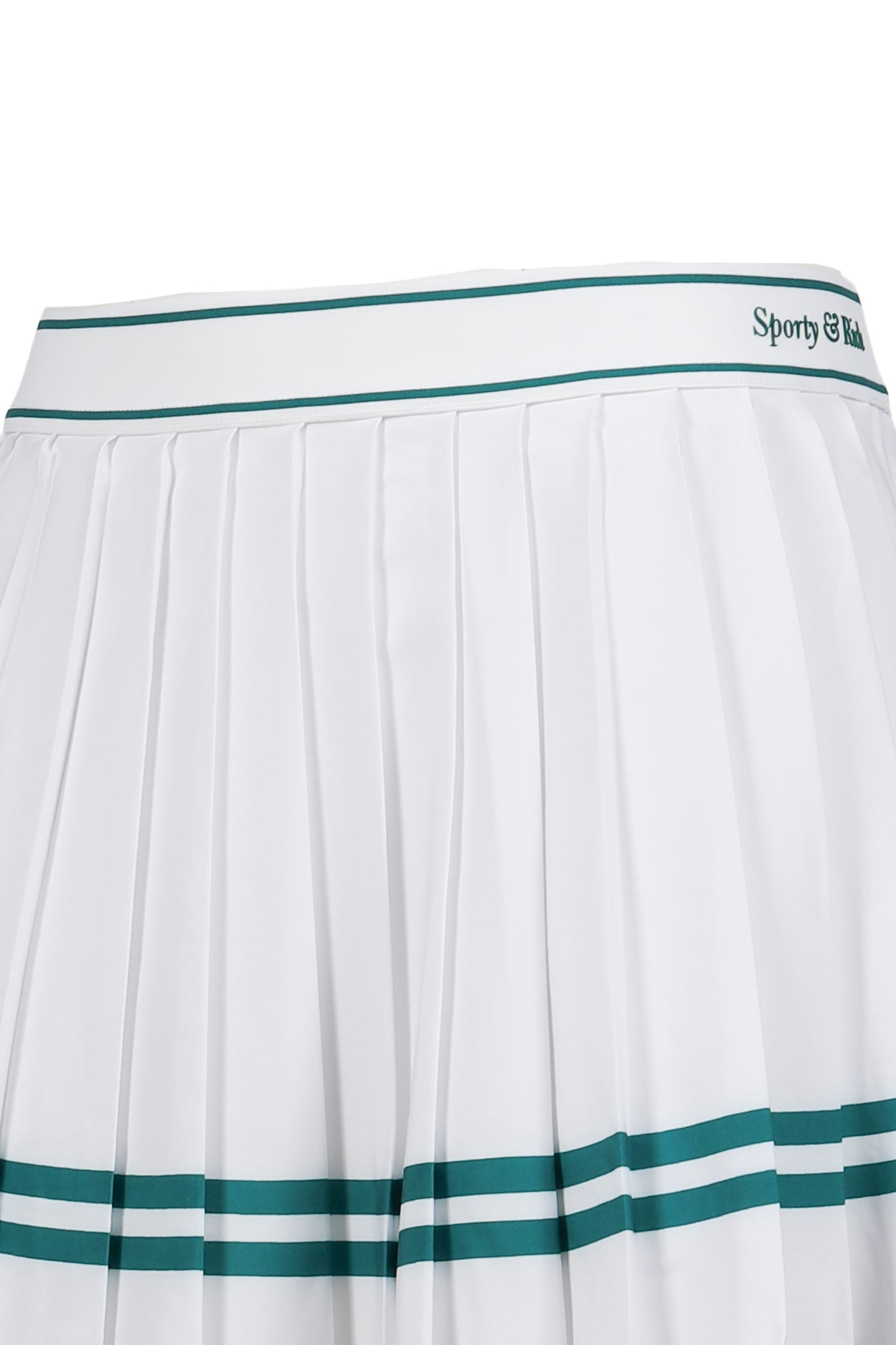 ITALIC LOGO PLEATED SKIRT / WHT ALPINE