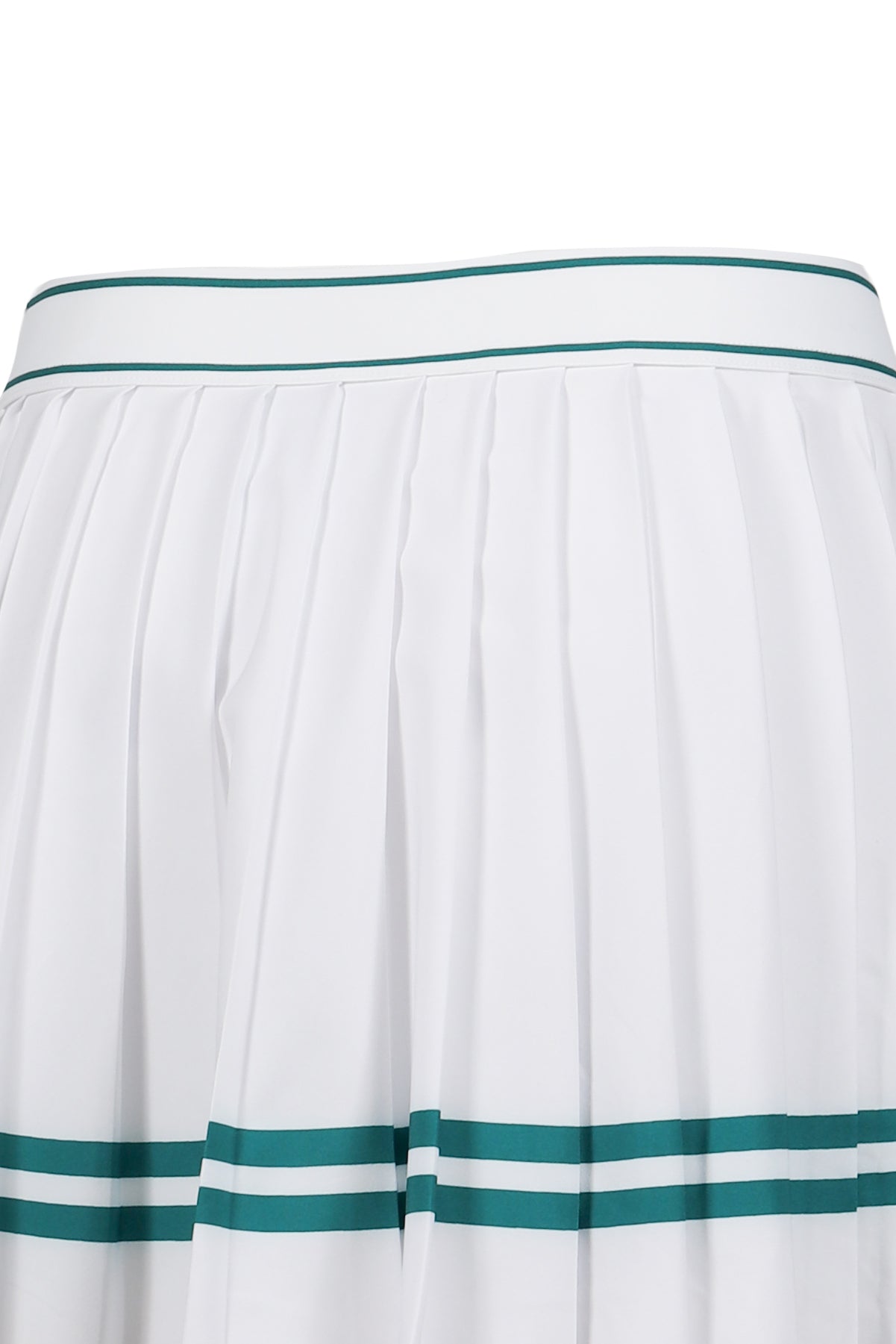 ITALIC LOGO PLEATED SKIRT / WHT ALPINE