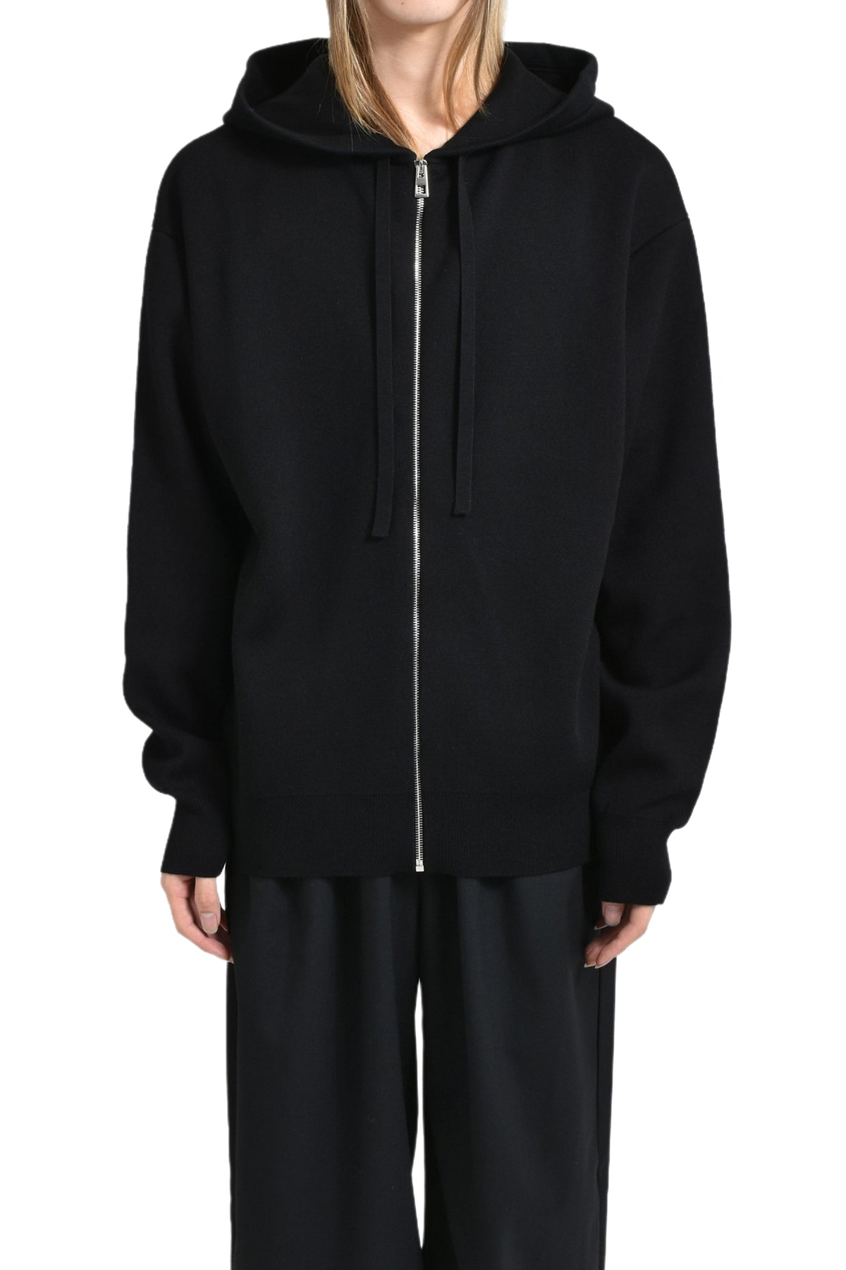 ANAGRAM ZIP-UP HOODIE / BLK