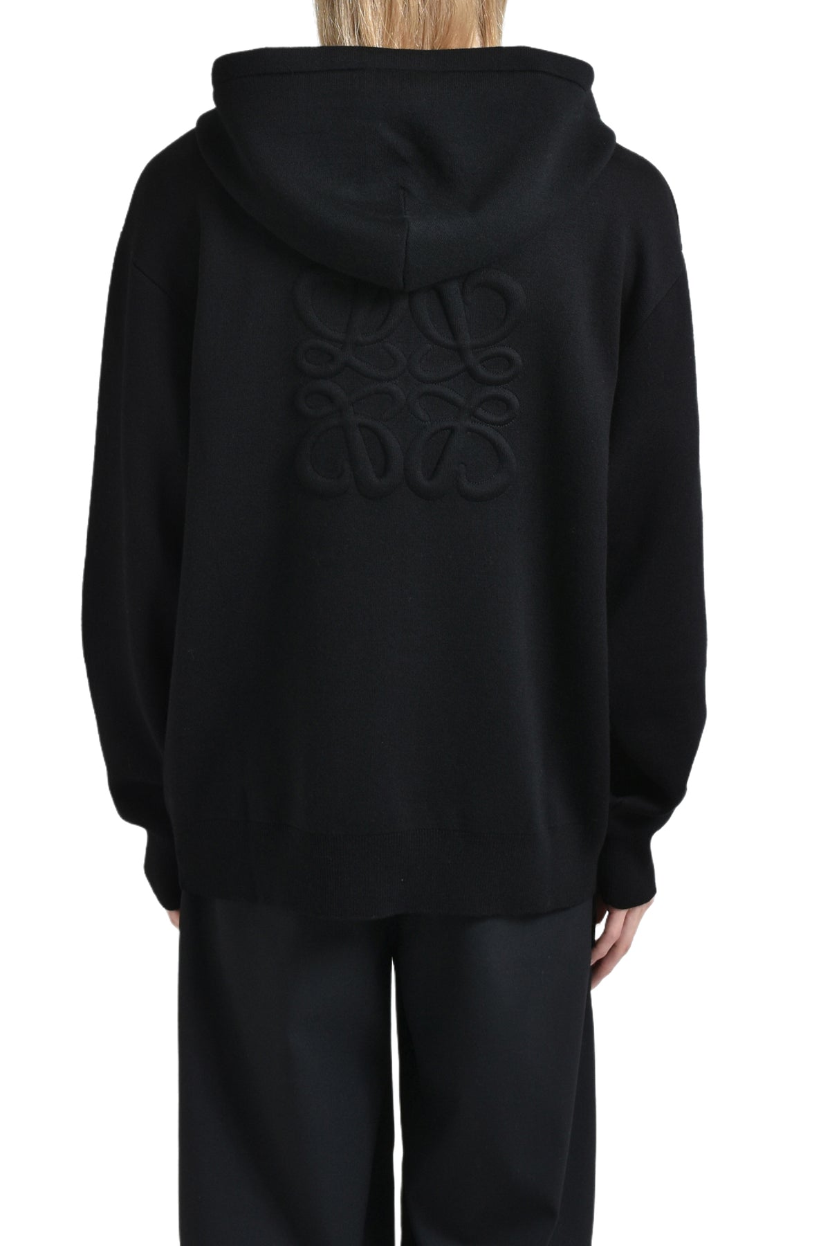 ANAGRAM ZIP-UP HOODIE / BLK