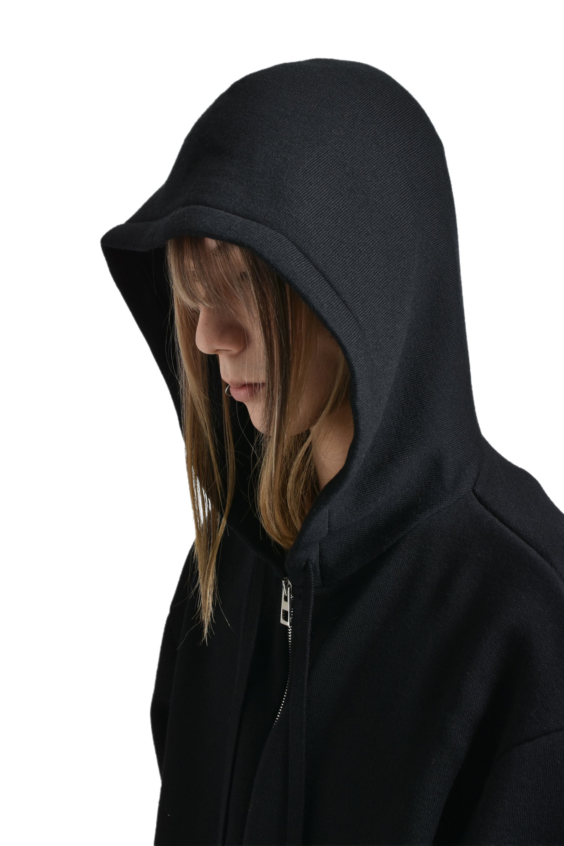 ANAGRAM ZIP-UP HOODIE / BLK