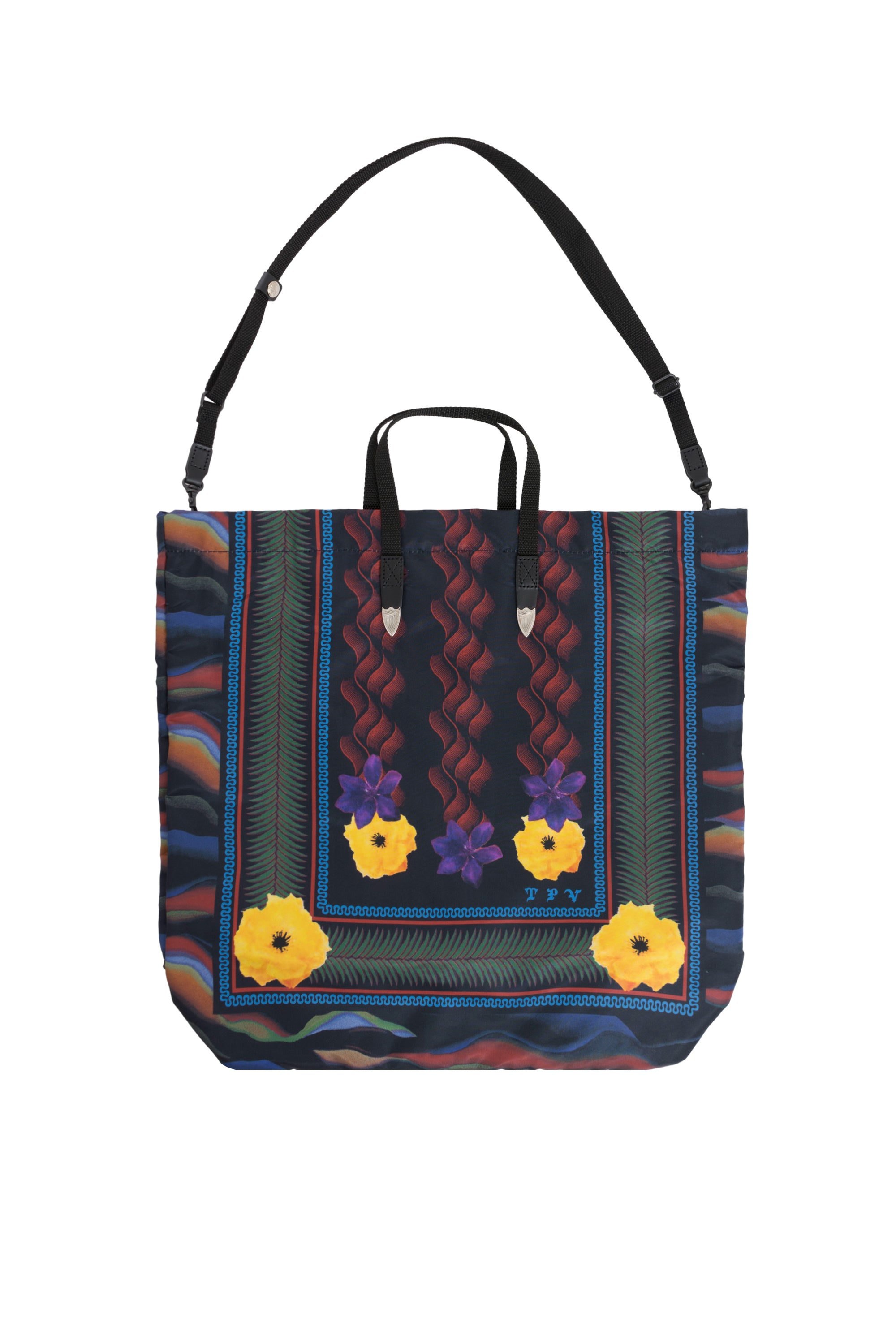 TOGA ARCHIVES FW23 PRINT TOTE BAG / NVY -NUBIAN