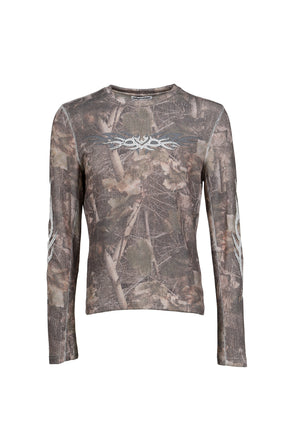 Jaded London FOREST CAMO TATTOO APPLIQUE TEE / CAMO