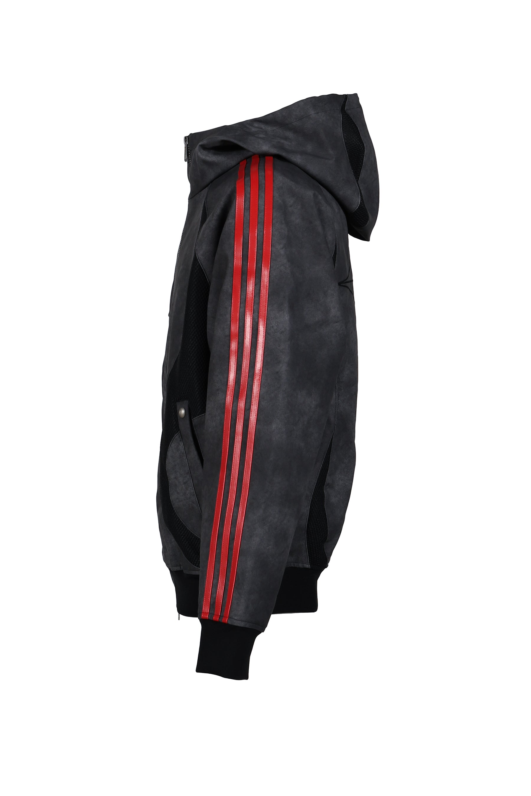 TC TG LTHR JKT / BLK/ANTIQUE SIL