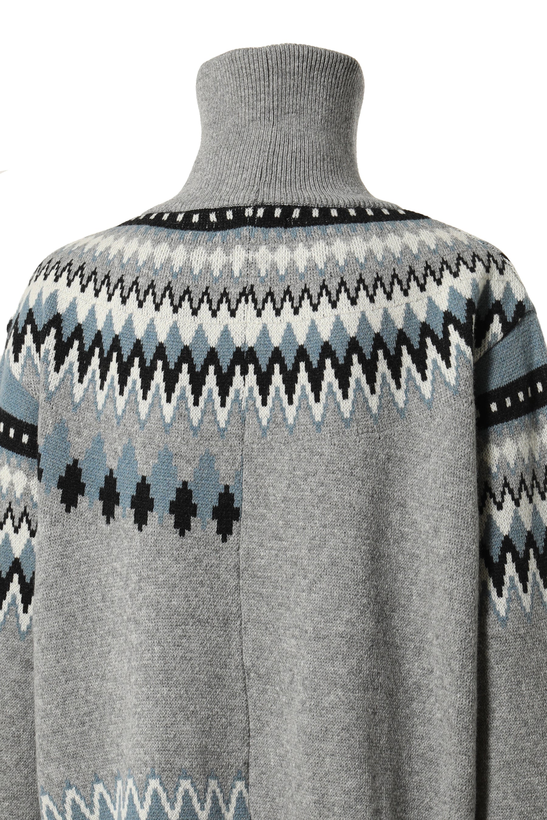 FACETASM FW23 DECONSTRUCTED NORDIC KNIT / GRY BLU -NUBIAN