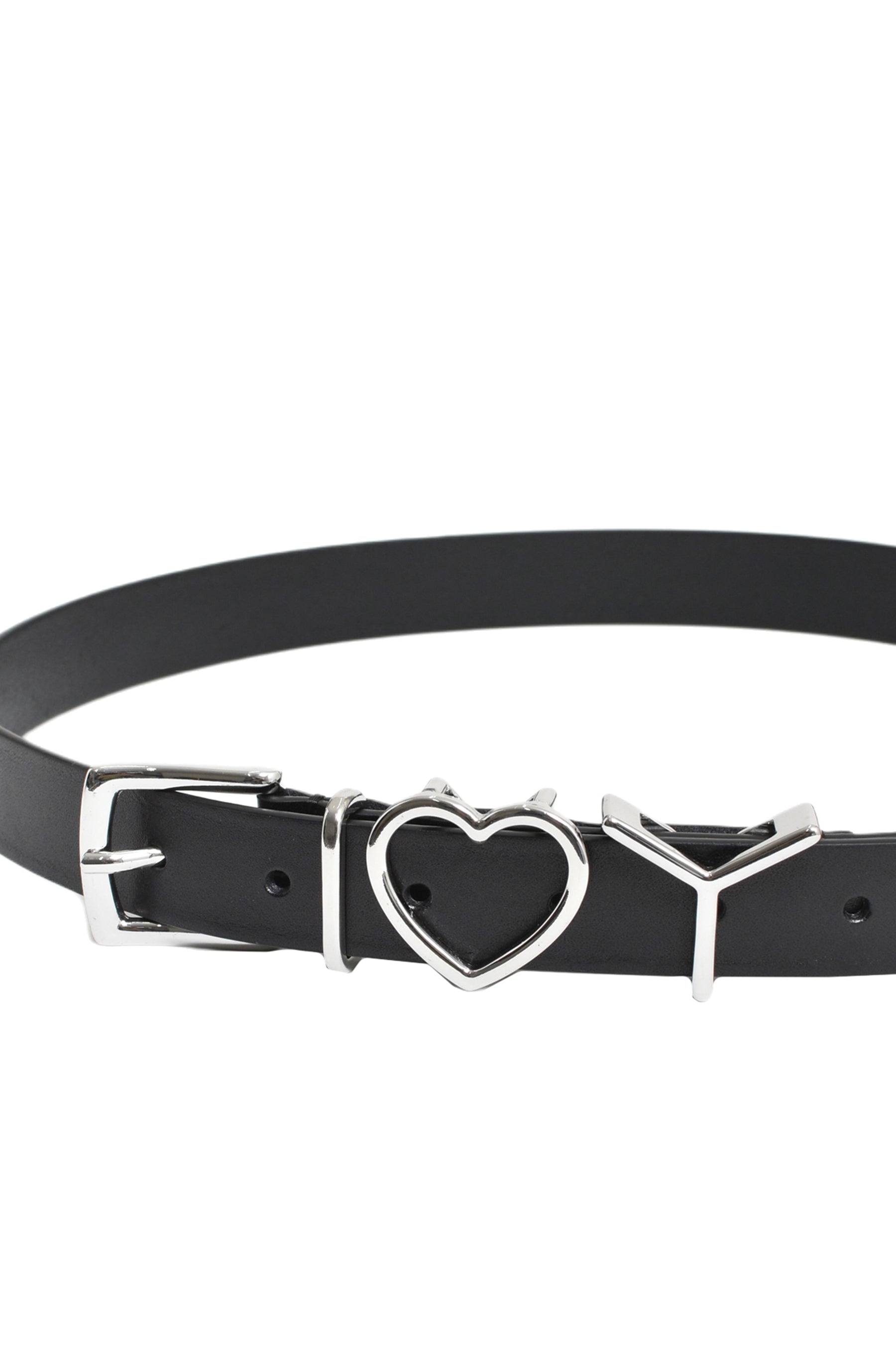 Y HEART BELT 25MM / BLK