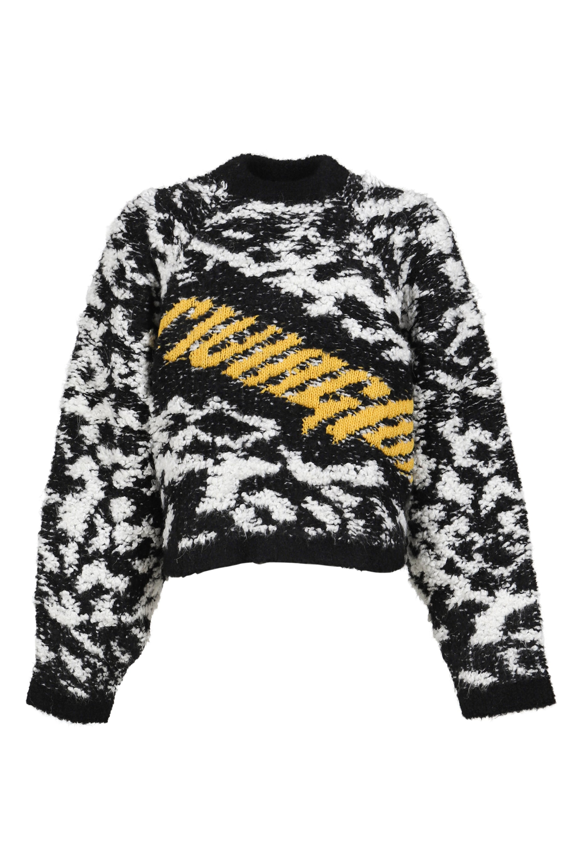GIANT LEOPARD PULL OVER / BLK / WHT 