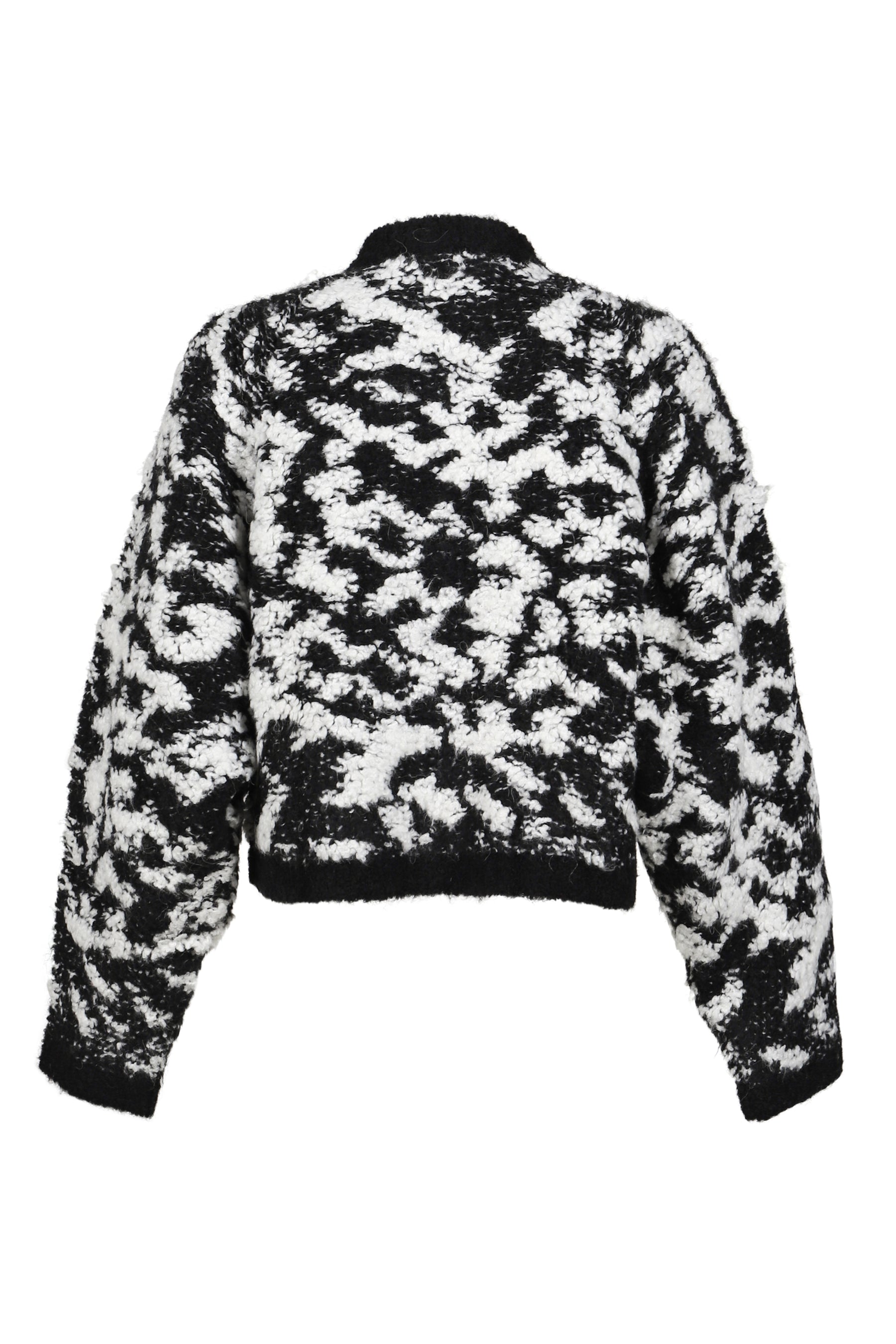 GIANT LEOPARD PULL OVER / BLK / WHT 