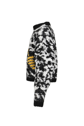 GIANT LEOPARD PULL OVER / BLK / WHT 