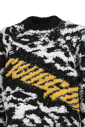 GIANT LEOPARD PULL OVER / BLK / WHT 