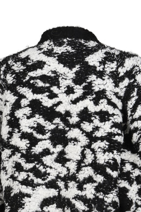 GIANT LEOPARD PULL OVER / BLK / WHT 
