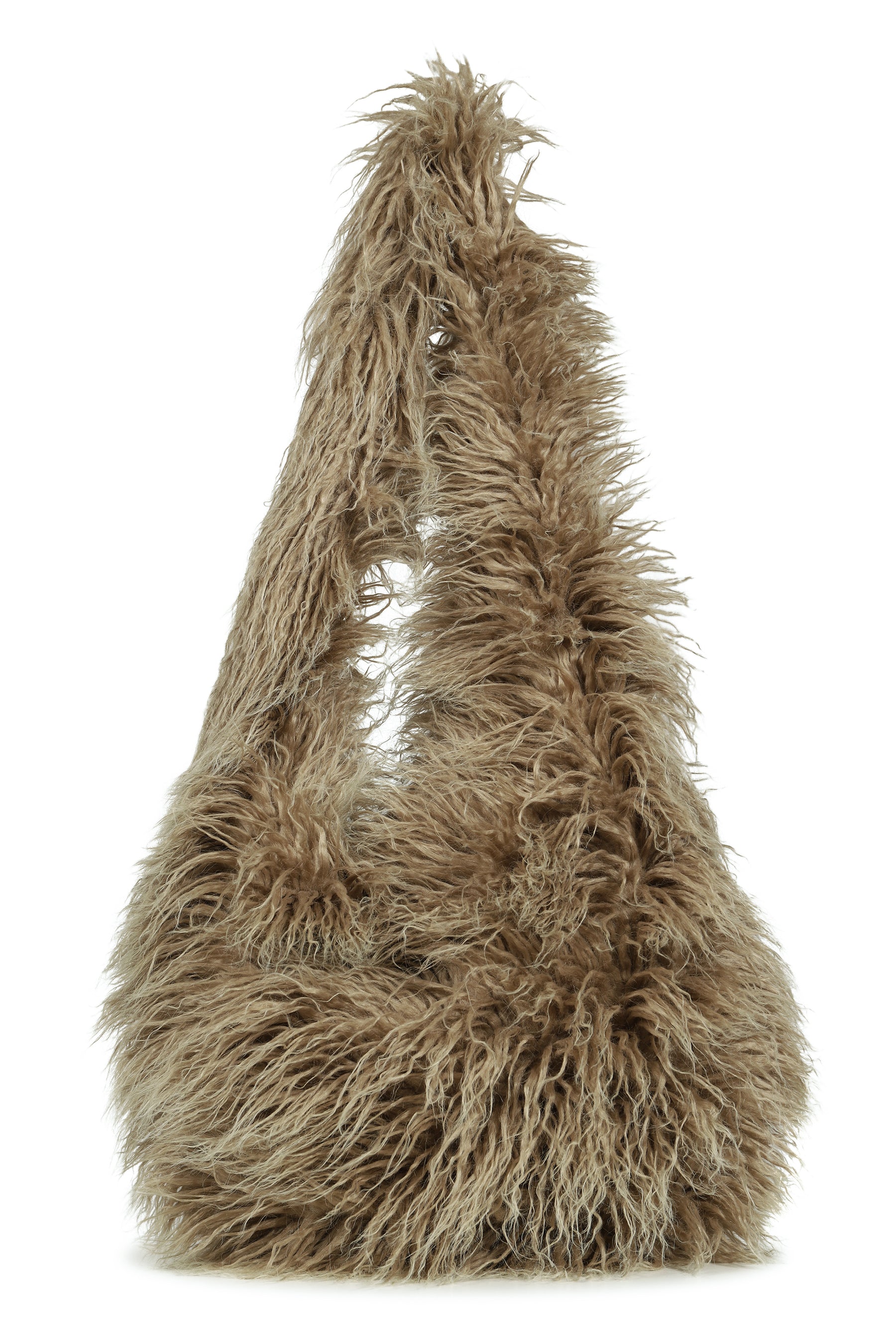 HAIRY FUR SHOULDER BAG / BEI 