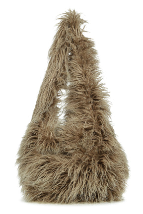 HAIRY FUR SHOULDER BAG / BEI 