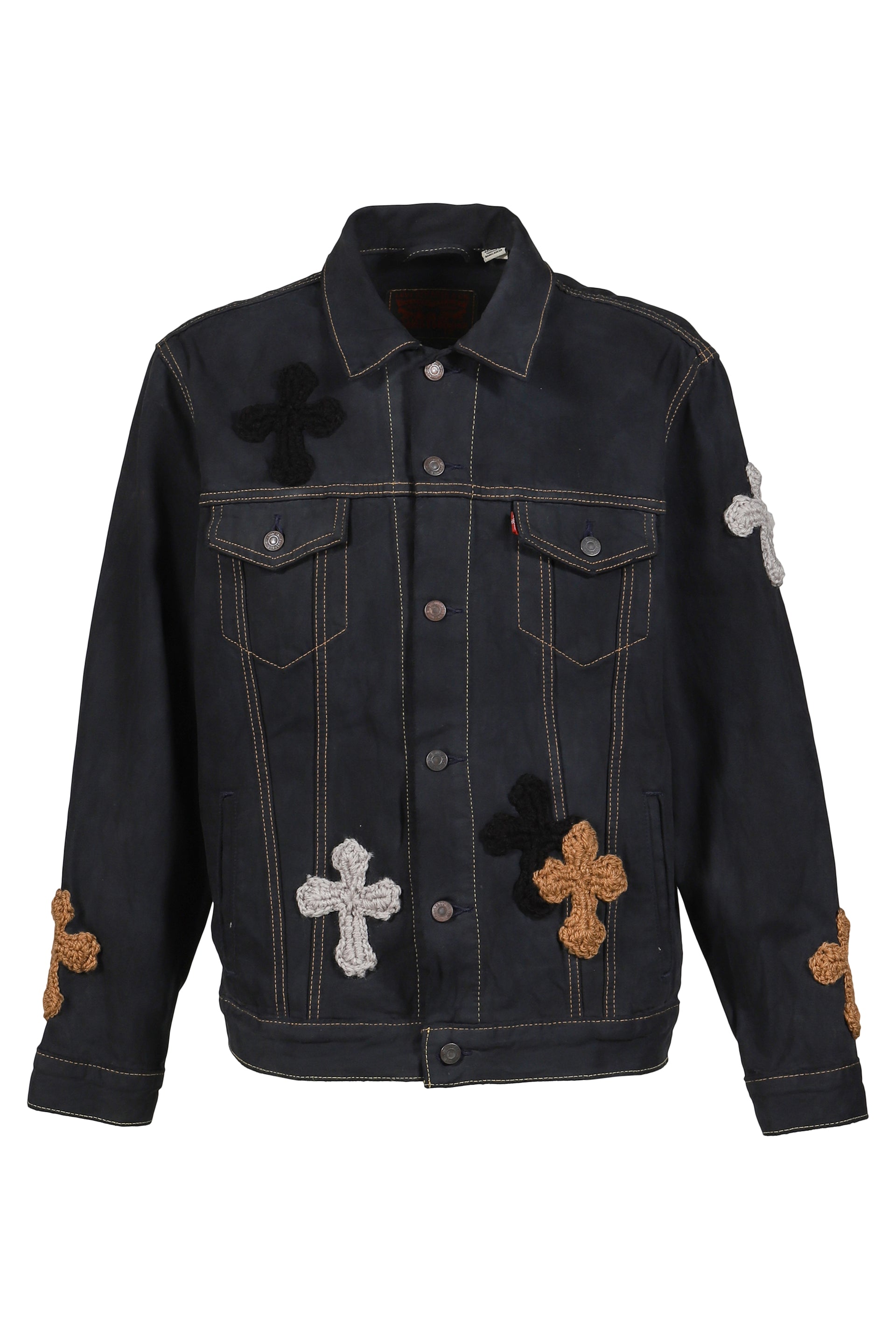 3D CROSS DENIM JACKET / MULTI