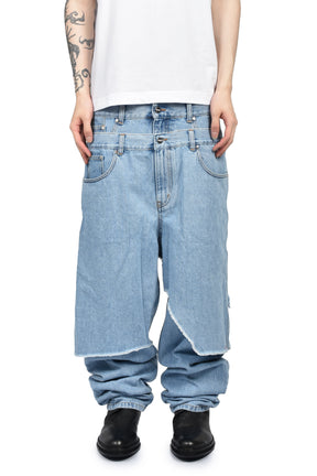DOUBLE LAYER DENIM / WASHED BLU