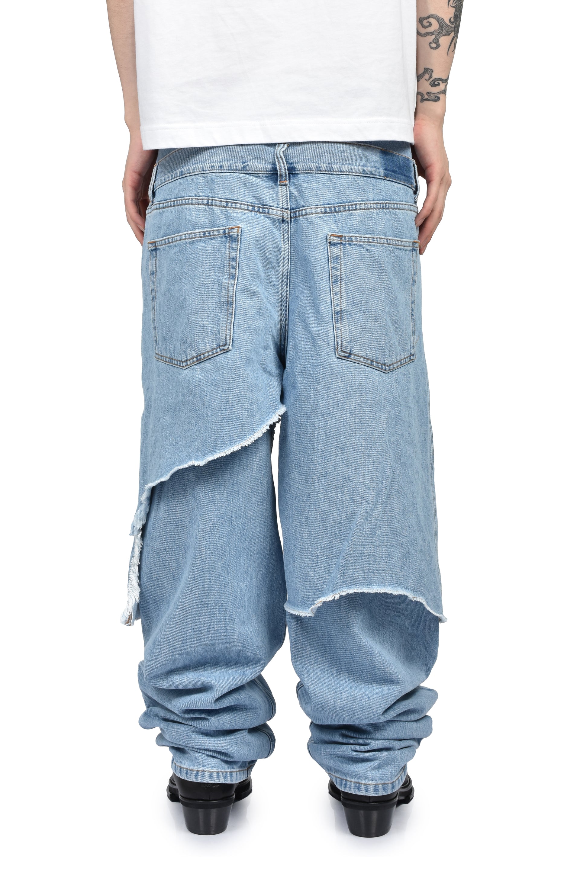DOUBLE LAYER DENIM / WASHED BLU