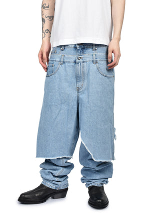 DOUBLE LAYER DENIM / WASHED BLU