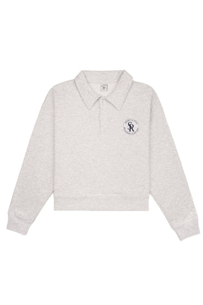 S&R CROPPED POLO HEATHER / GRY