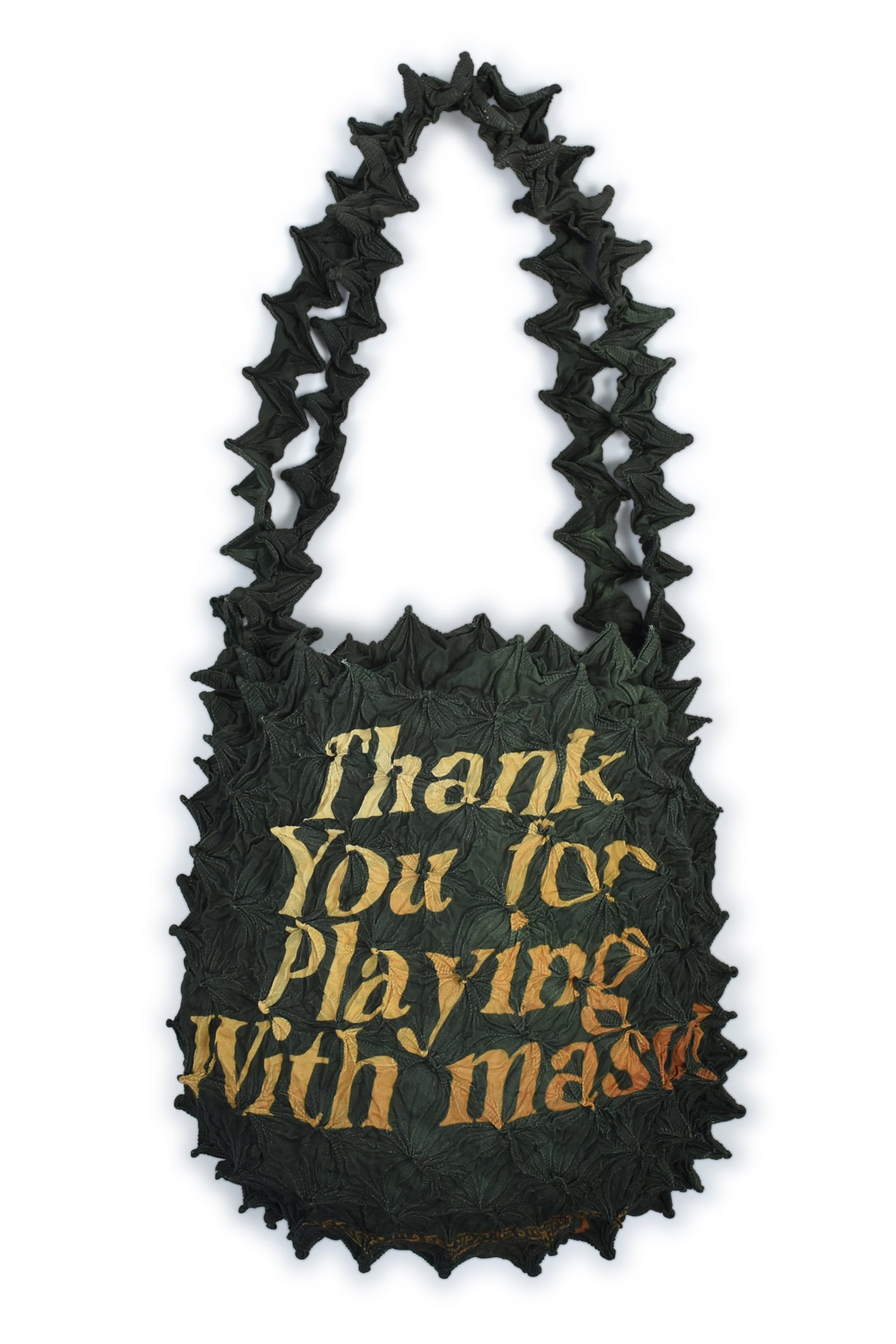 SPIKY SHOPPING BAG / MOSS GRN