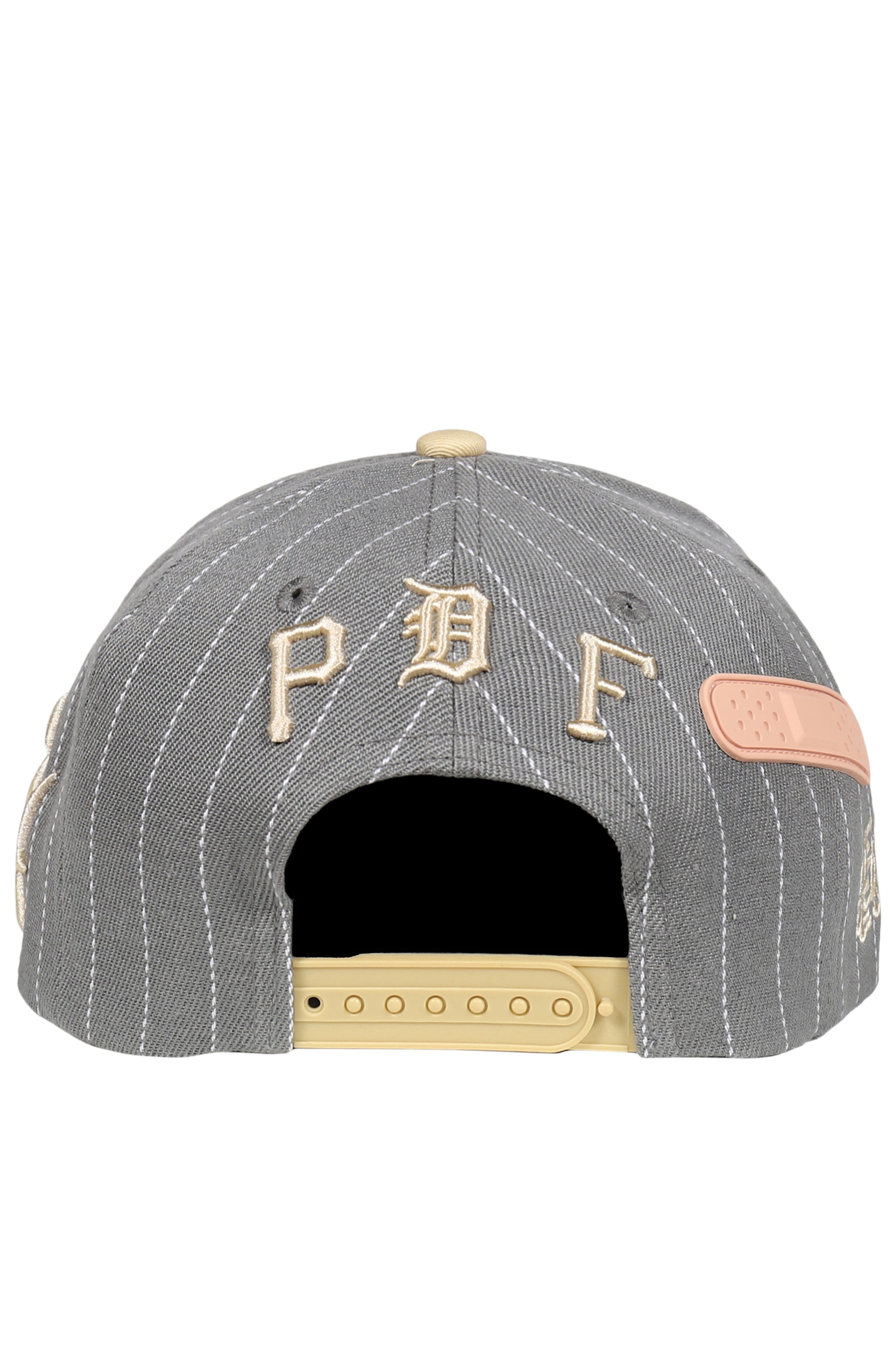 PINSTRIPE BASEBALL HAT / GRY/BEI