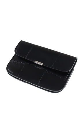 SOFT TAB CARD HOLDER COIN PURSE / ESPRESSO